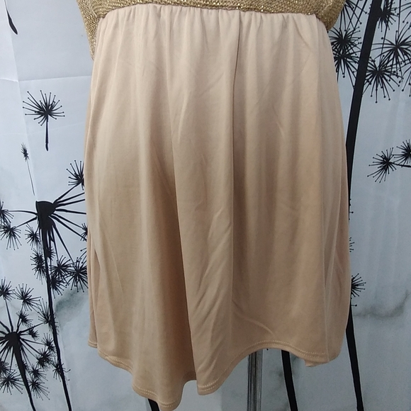 Gold Knit Sweater Dress - Picture 4 of 7